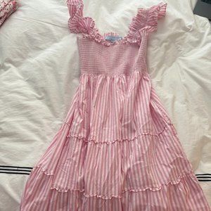 Small Hill House Pink Striped Ellie Nap Dress